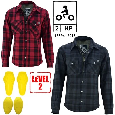 Herren Motorrad Lumber Jacke Biker Motorrad Aramid Hemd Biker Motorradjacke Neu  - Bild 1 von 2