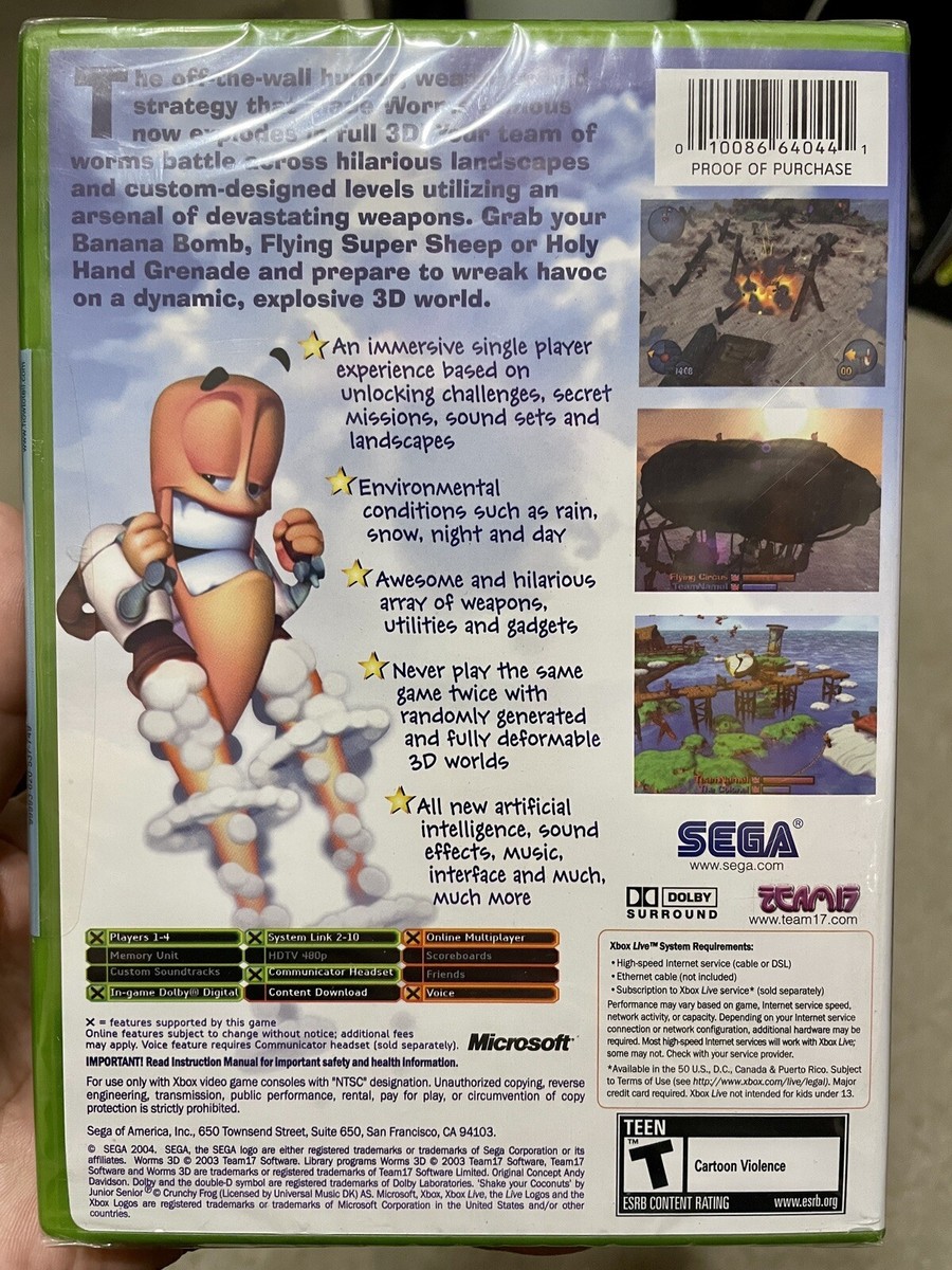 NEW Worms 3D Original Xbox FACTORY SEALED 2004 NTSC-U Game | eBay