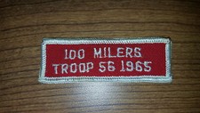 BSA, 1965 100 Milers Award Patch, Troop 56