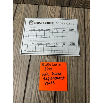 NFL Rush Zone 2013 Game Replacement Parts Score Card Set