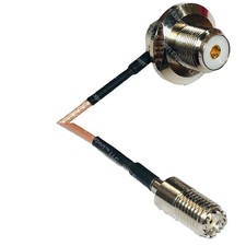 RG316 UHF Female Angle Bulkhead to MINI UHF FEMALE RF Cable Rapid-SHIP LOT