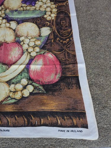 Irish Cabin Linen Tea Towel Fruit Bowl Decanter MCM Towel Wall Hanging - Picture 5 of 8
