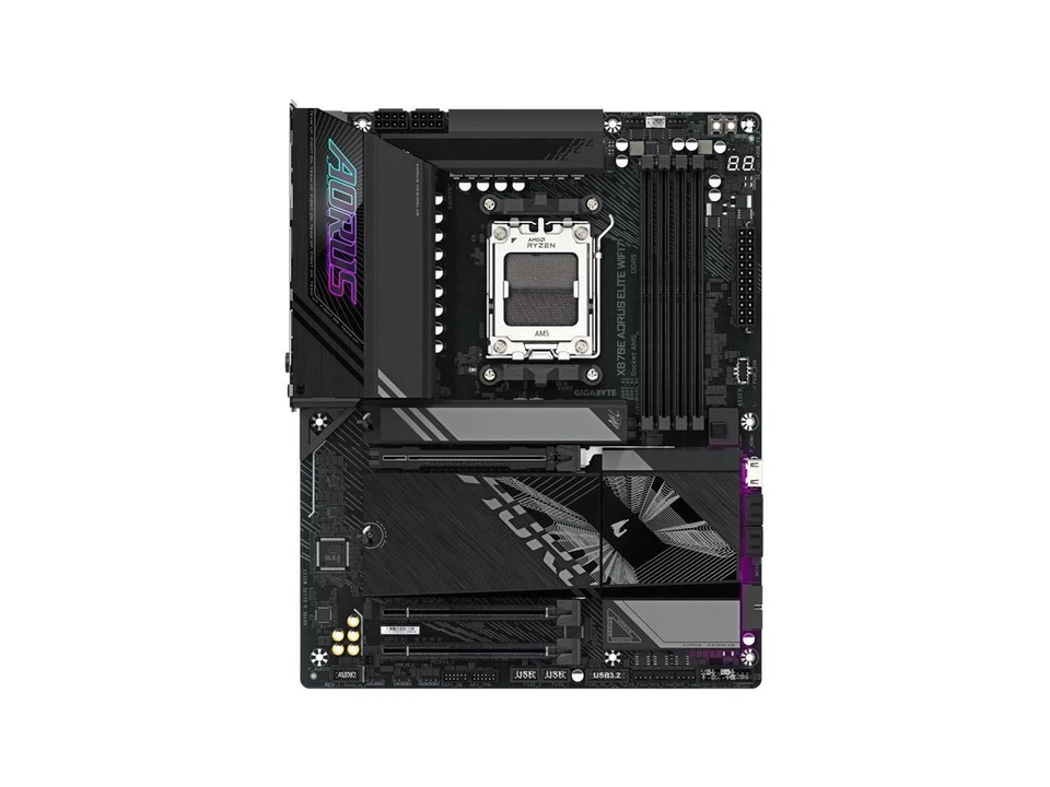 GIGABYTE X870E AORUS ELITE WIFI7 AM5 LGA 1718, ATX, DDR5, 4x M.2, PCIe 5.0, - Image 2 of 4