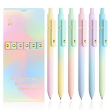 Gel Pens, 6 Pcs 0.5mm Fine Point Smooth Writing Pens Japanese Cute Pens, High...