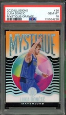 Luka Doncic Card 2020-21 Illusions Mystique Orange (pop 3) #20 PSA 10
