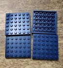 LEGO Dark Blue Plate 6 X 6. QTY 4 New. Part No. 3958.