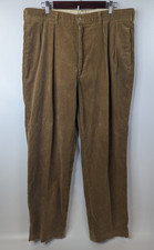 Vintage Polo Ralph Lauren Corduroy Chino Pleated Khaki Preppy 38x32 Made in USA