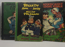 Lot of 3 Vintage Raggedy Ann and Andy Hardback Books 1960, Gruelle