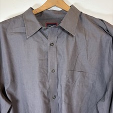 UNTUCKit Shirt Mens XXL Slim Fit Gray Orville Wrinkle Free 100% Cotton Casual