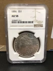 1886 Morgan Silver Dollar $1 NGC AU58 - Lustrous and flashy!