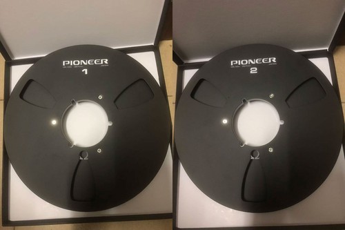 One Pair 10.5'' Black Pioneer Tape Reel Aluminum For Reel To Reel Tape Recorder