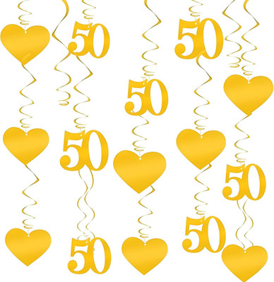 30er Pack Gold Spiralen Hochzeit 50. Geburtstag Party Deko