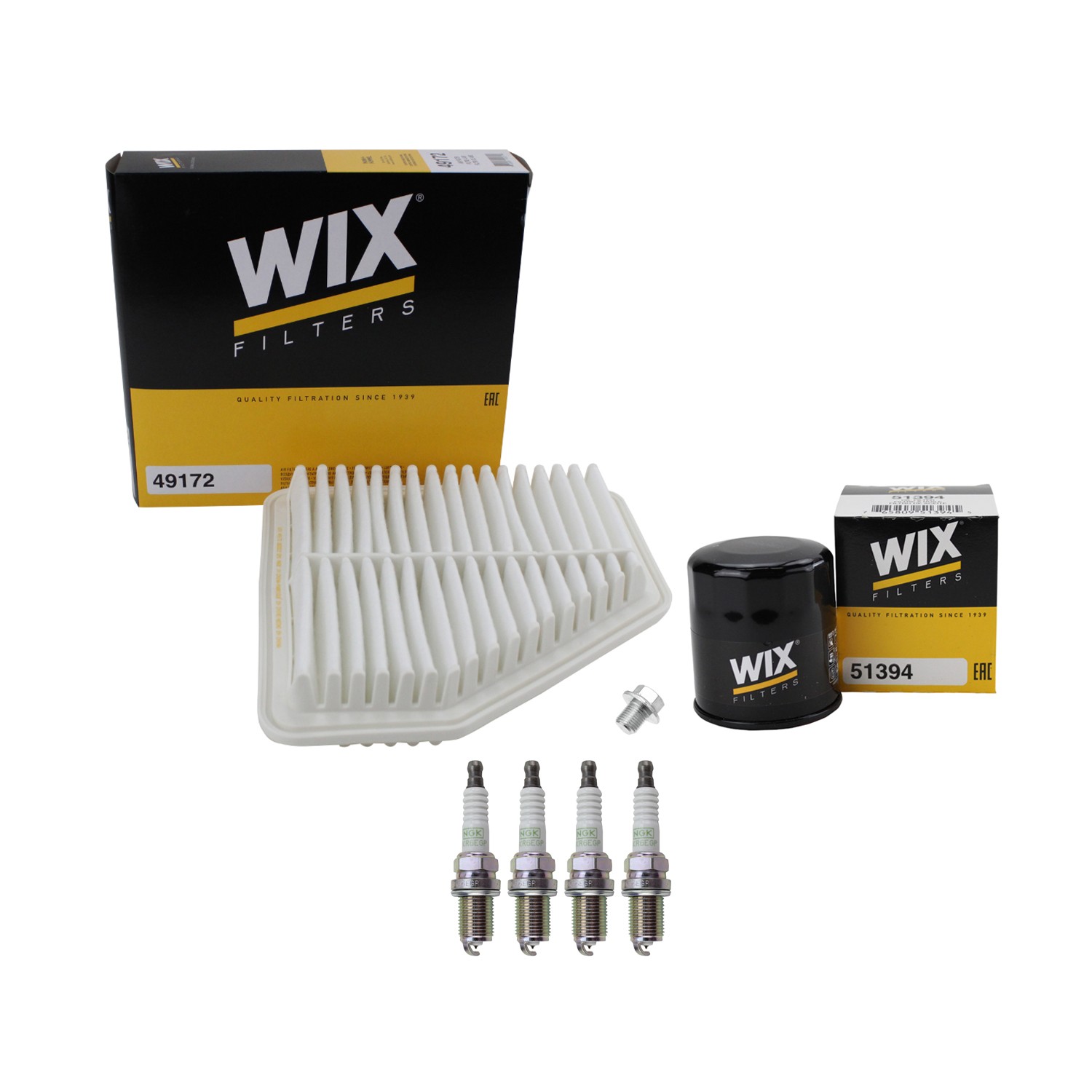 Wix Engine Air Oil Filters  NGK 4 Platinum Spark Plugs Kit for Vibe xB 2.4L L4