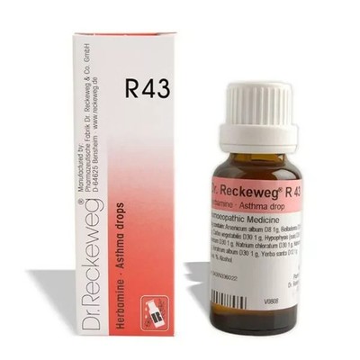 Dr. Reckeweg R43 Tropfen 22ml Packung Made in Germany OTC Homöopathische Trop...