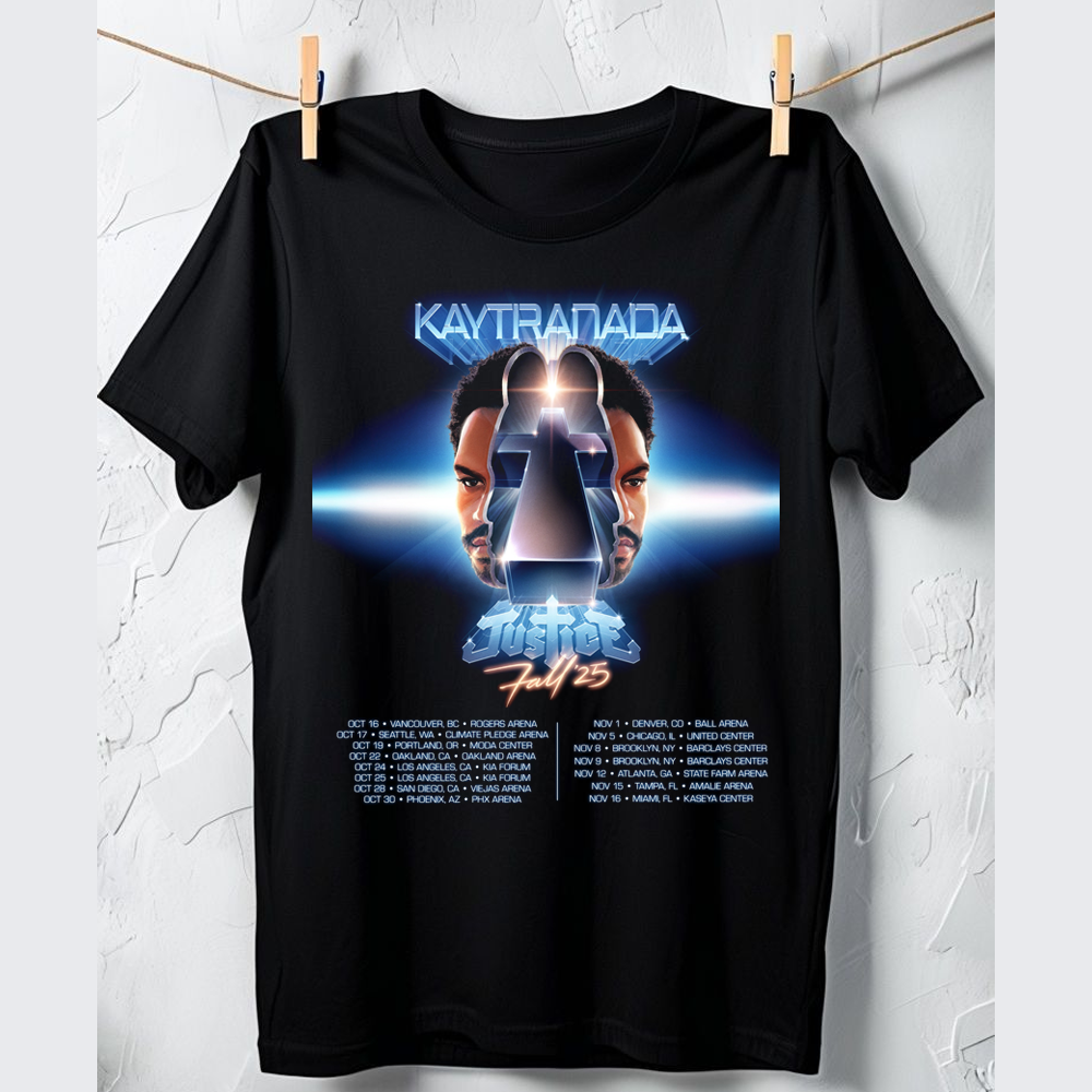 Kaytramine Kaytranada Aminé Tシャツ　ケイトラナダ KAYTRANADA and JUSTICE 2025 Fall NORTH AMERICA TOUR Shirt Unisex S