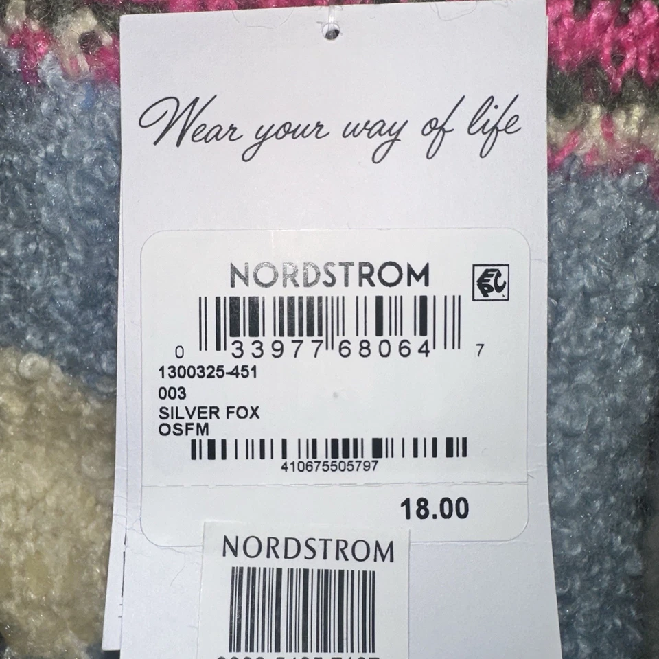 Calcetines Muk Luks para mujer azules cabaña suela antideslizante mezcla de lana se adapta a tallas 6-10 Foto 3 de 4