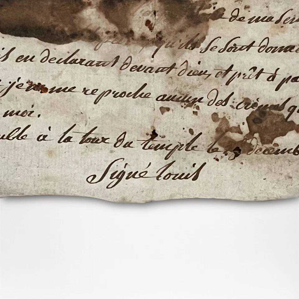 Manuscrit ancien, « Testament de Louis XVI », copie d’époque révolutionnaire - Photo 4/4