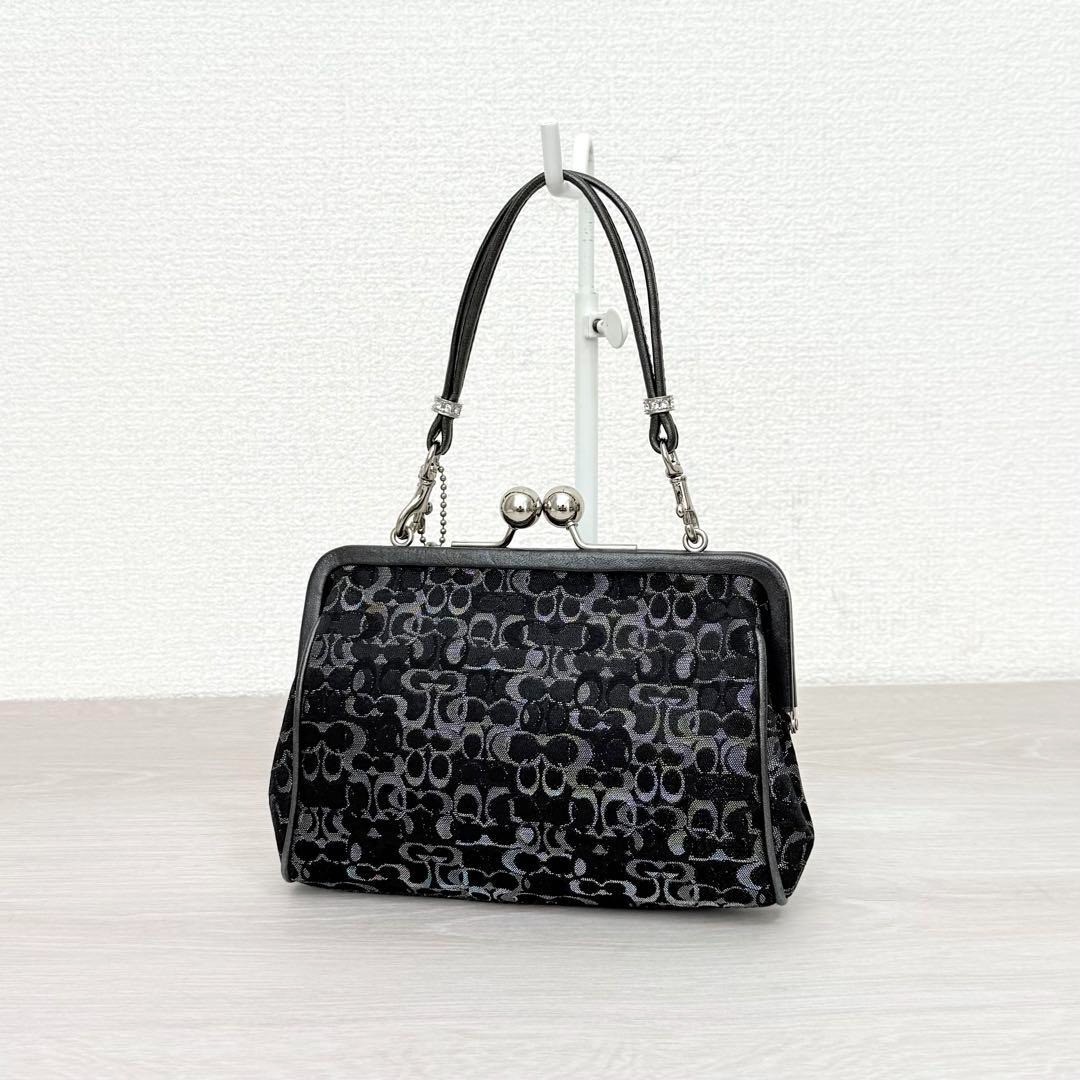 バッグ Coach Optic signature Soft Clip Pouch Coach Optic Signature Kisslock Pouch with Crystal Closure