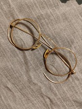Antique B L Bausch Lomb 1/10 12K gold-filled round eyeglasses w/cable temples