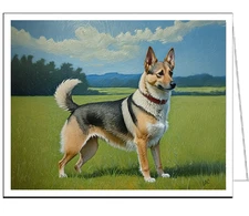 Swedish Vallhuhd - Swedish Cow Dog - Fine Art Notecards - 5 x 7 Inches, Set of