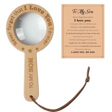 Christmas Gifts from Mom Dad Wooden Magnifier Magnifying Glass to My Never Son
