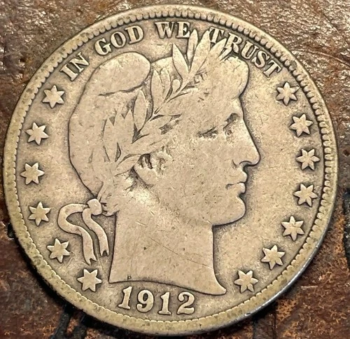 1912-D 50C Barber Half Dollar USA 🇺🇸 Historic Silver Coin 🪙