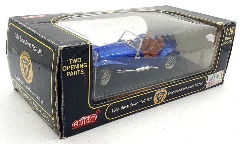 アンソン Caterham ロータス　スーパーセブン 1973 1/18 ブルー Anson 1/18 Scale Diecast 30317-W - Lotus Super Seven Blue Caterham