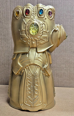 INFINITY GAUNTLET BANK NEW 10.5'' w/Sticker Thanos Marvel Comic MCU prop Monogram