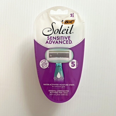 BIC Soleil Women's Disposable 5 Blade Razors | Sensitive Advanced 2 Pack