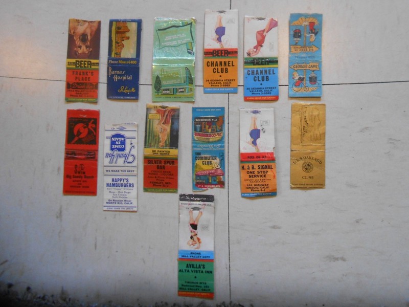 LOT OF 13 VINTAGE MATCHBOOKS