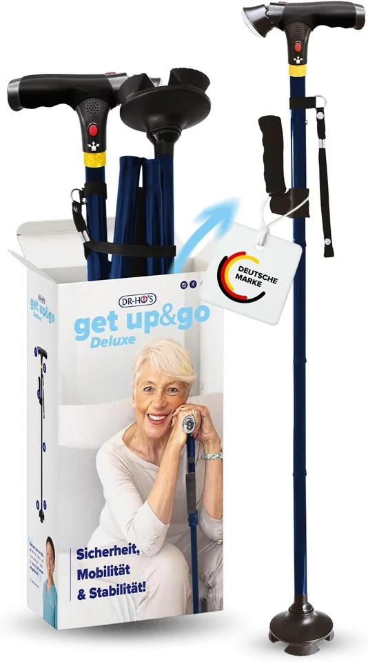 DR-HO'S Get Up & Go Gehstock mit LED-Licht & Alarmknopf - Bild 1 von 4