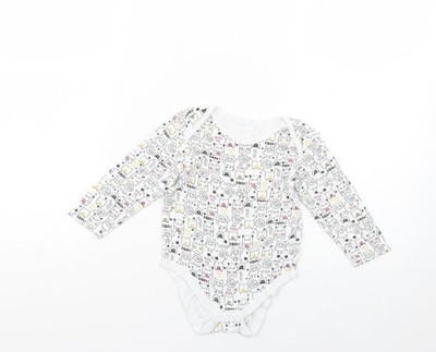 Baby UK Größe 12-18 Monate Primark weiß Strampler Einteiler