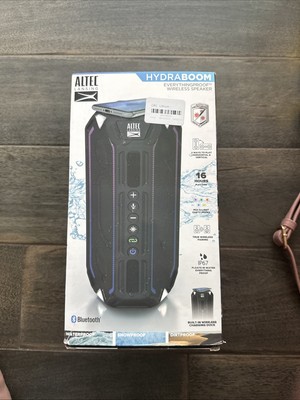 Altec Lansing HydraBoom IMW1400-BLK  Waterproof Wireless Bluetooth Speaker NEW!