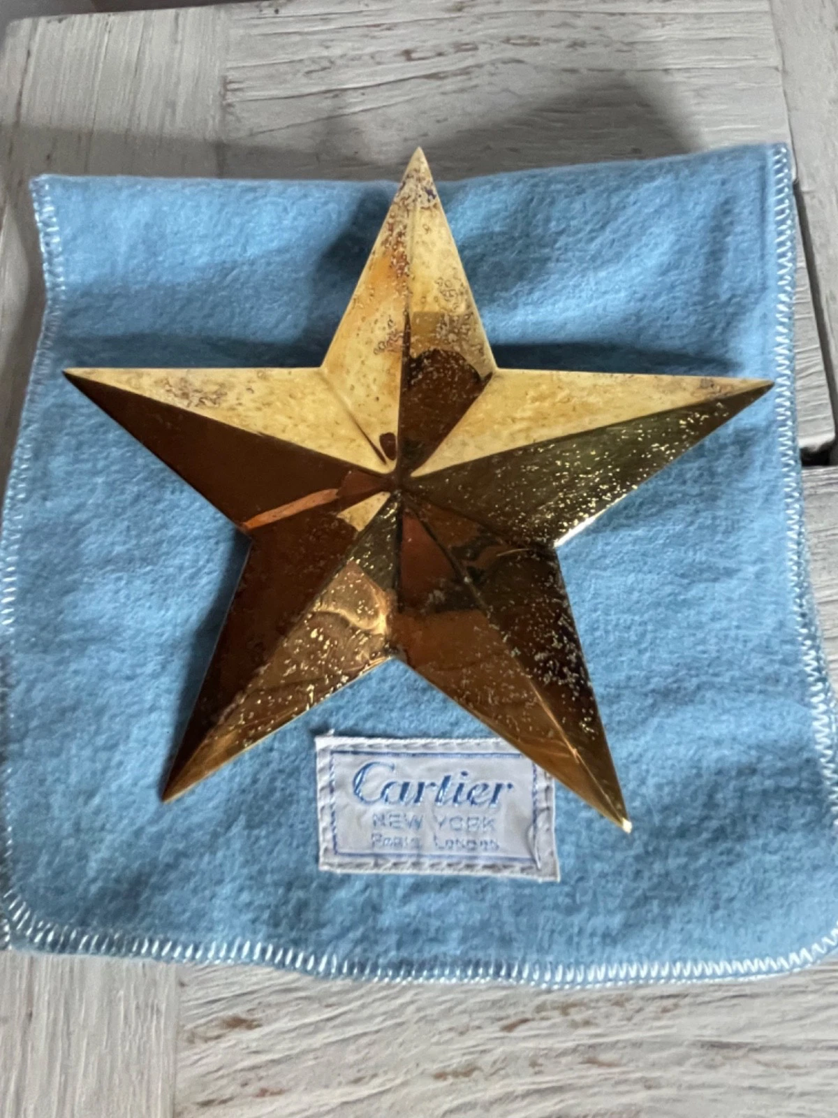 Cartier — Cartier Sterling Silver with gold wash Star 5.5"