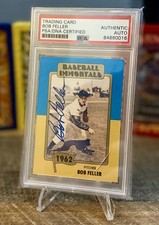 !RARE! 1980-87 SSPC Baseball Immortals - Bob Feller #87 Auto POP 2