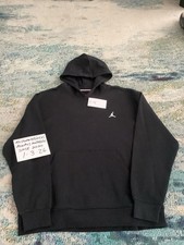 NWT Nike Air Jordan Brooklyn Fleece Black  White Hoodie Mens Sz XL FREE SHIP 