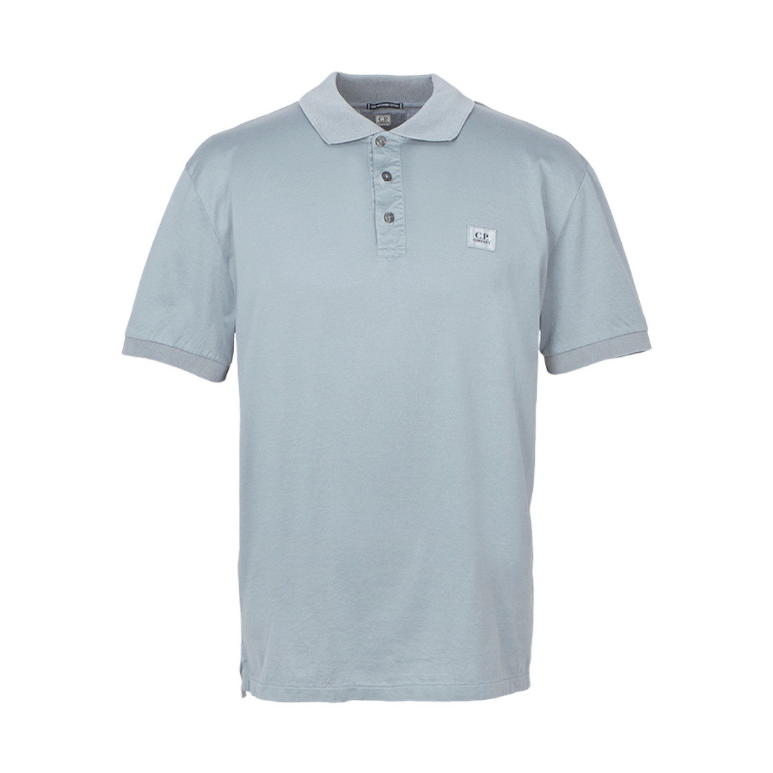 C.P. Company Collar Short Sleeve T-Shirt Blue Grey 25SS