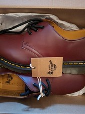 Image of Dr Martens 3 Hole 1461 Cherry Red Smooth Leather Oxford Shoes Sixe 5 38