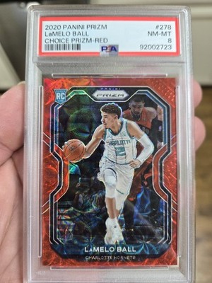 2020 Prizm Choice Lamelo Ball Rookie  Red Choice Prizm /88 PSA 8