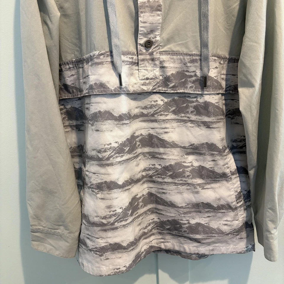 Pullover Marmot Para Hombres Gris Medio Con Capucha Ligero Anorak Chaqueta Estampado Montaña Foto 4 de 4