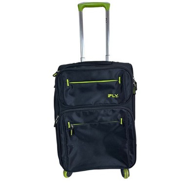 iFLY 21'' Carry On Luggage Spinner Suitcase 4 Wheel Travel Bag Gray Yellow