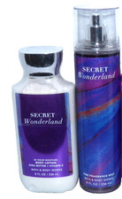 Bath Body Works SECRET WONDERLAND Mist Spray Body Lotion 2pc Set 8oz NEW
