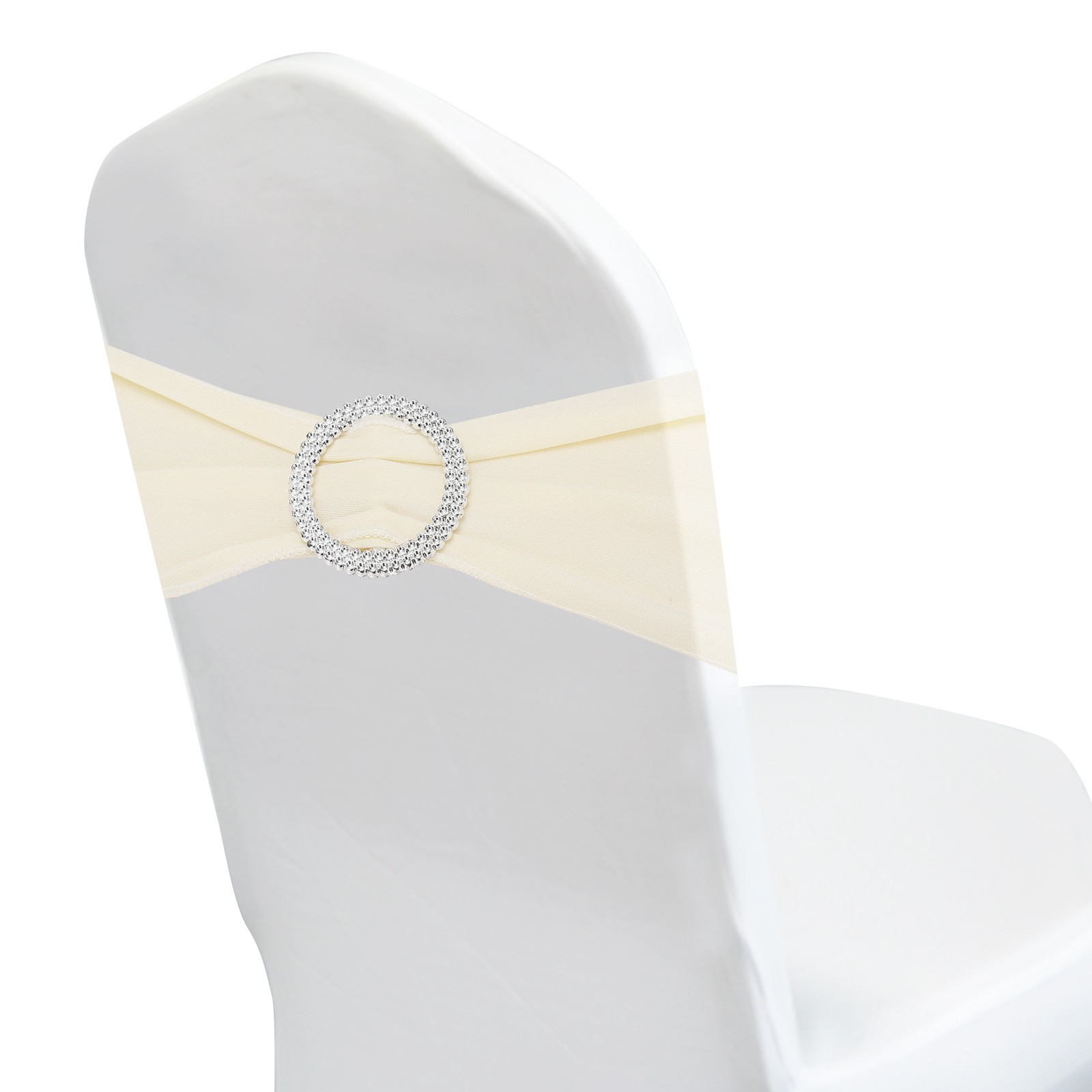 Bows Sash 50 Pcs Stretch Chair Cover Band Elastic Chair Tie,