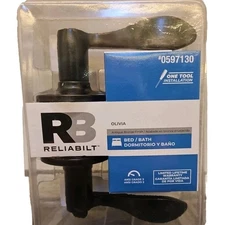 RELIABILT Olivia Antique bronze Interior Bed/Bath Privacy Door Handle [34]