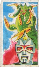 Vintage Japanese Robot Hero Monster Quiz Sheep Menko Card