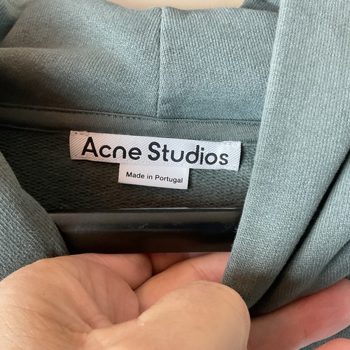 Acne Studios Hoodie Mens XL Gray Heavy Weight Pocket Cotton - Picture 11 of 12