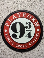 8 inch Platform 9 3/4 Wall Sign 3D Printed Hogwarts Harry Potter Decor