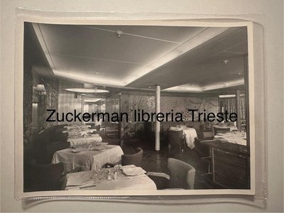photo ship ship SARDINIA 50s panel dining room first class Tirrenia