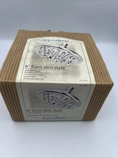 Aquadyne 6” Euro Slim Style Showerhead Chrome 43 Jets
