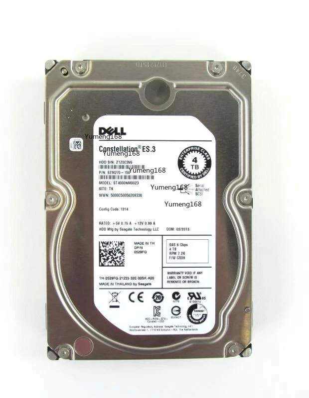 529FG 0529FG Dell 4TB 7.2K 6G 128MB Cache 3.5" SAS HDD Hard Drive ST4000NM0023 - Image 2 of 2